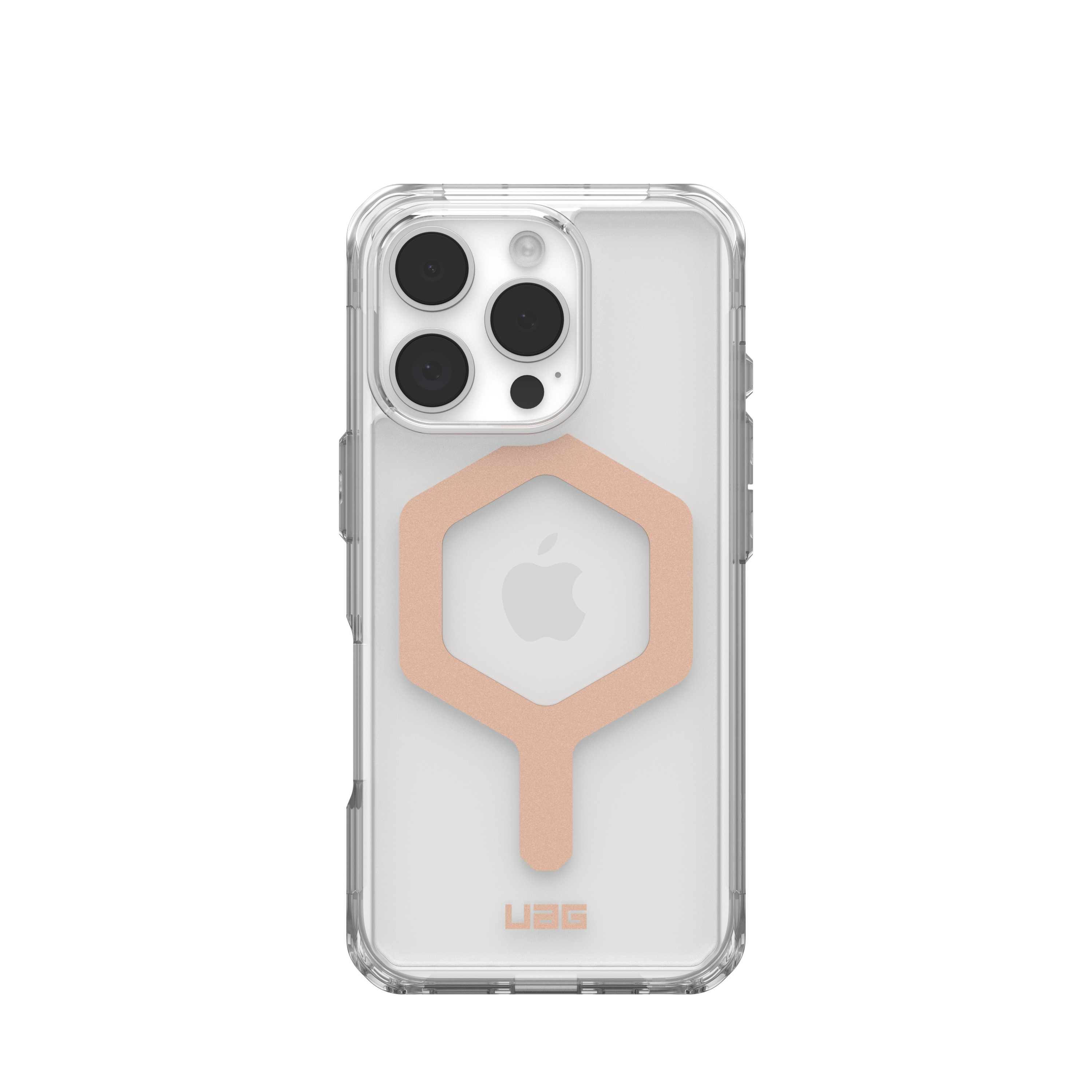 iPhone 16 Pro MagSafe Hybrid Schutzhülle Plyo (114480114348) - Transparent (Roségold)