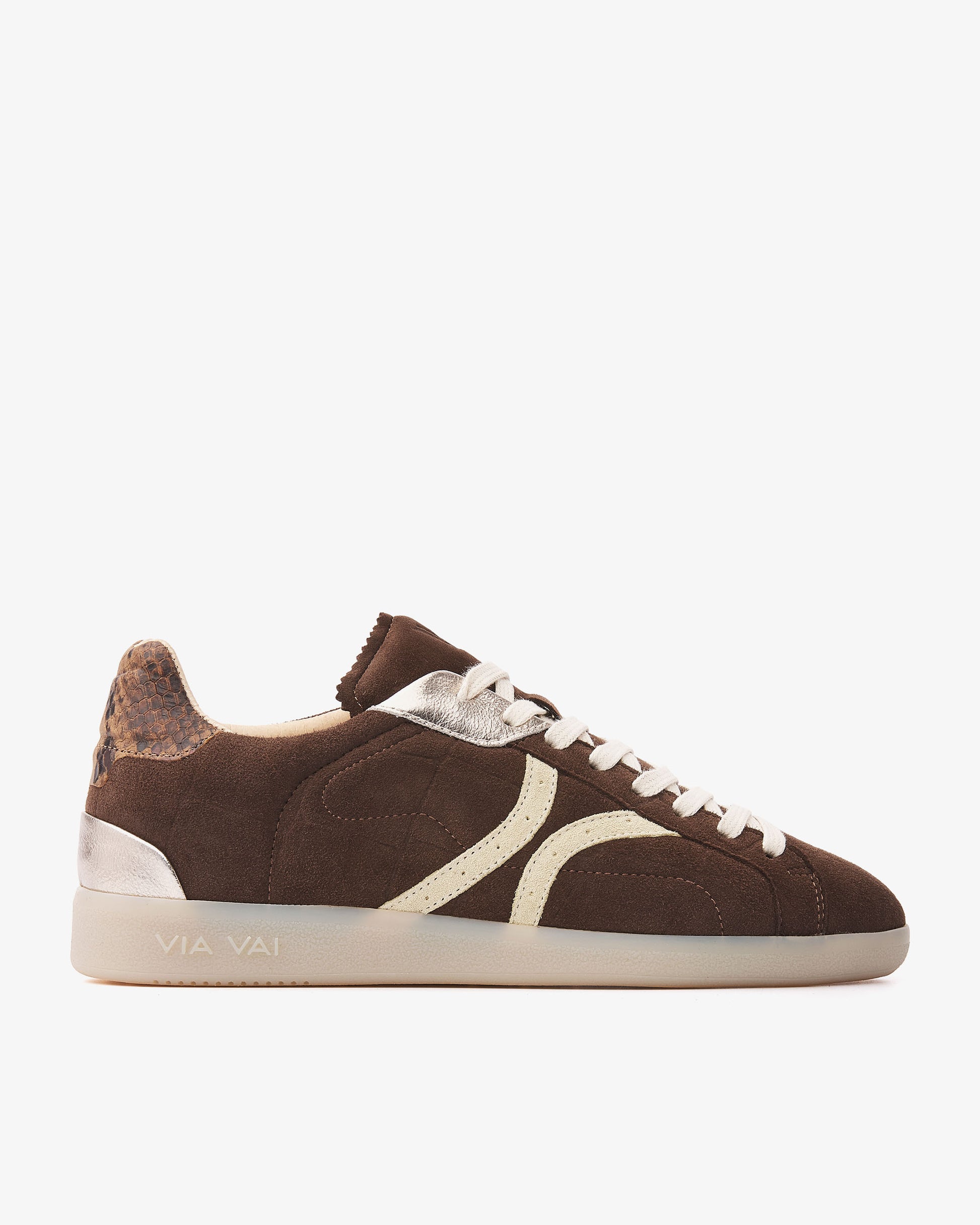 VIA VAI bruine dames sneakers Nilla Khloe