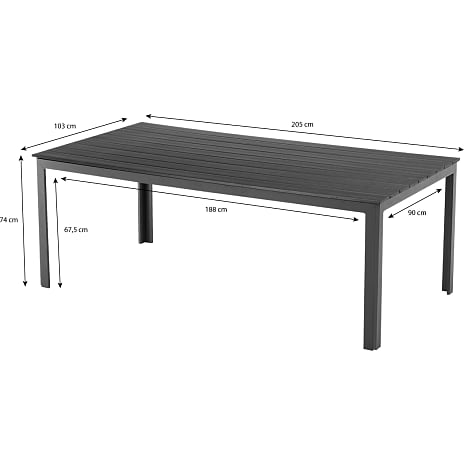 Carlton nonwood havebord - Sandy grey