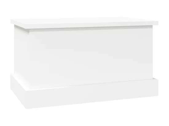Boîte de rangement blanc brillant 50x30x28 bois d'ingénierie