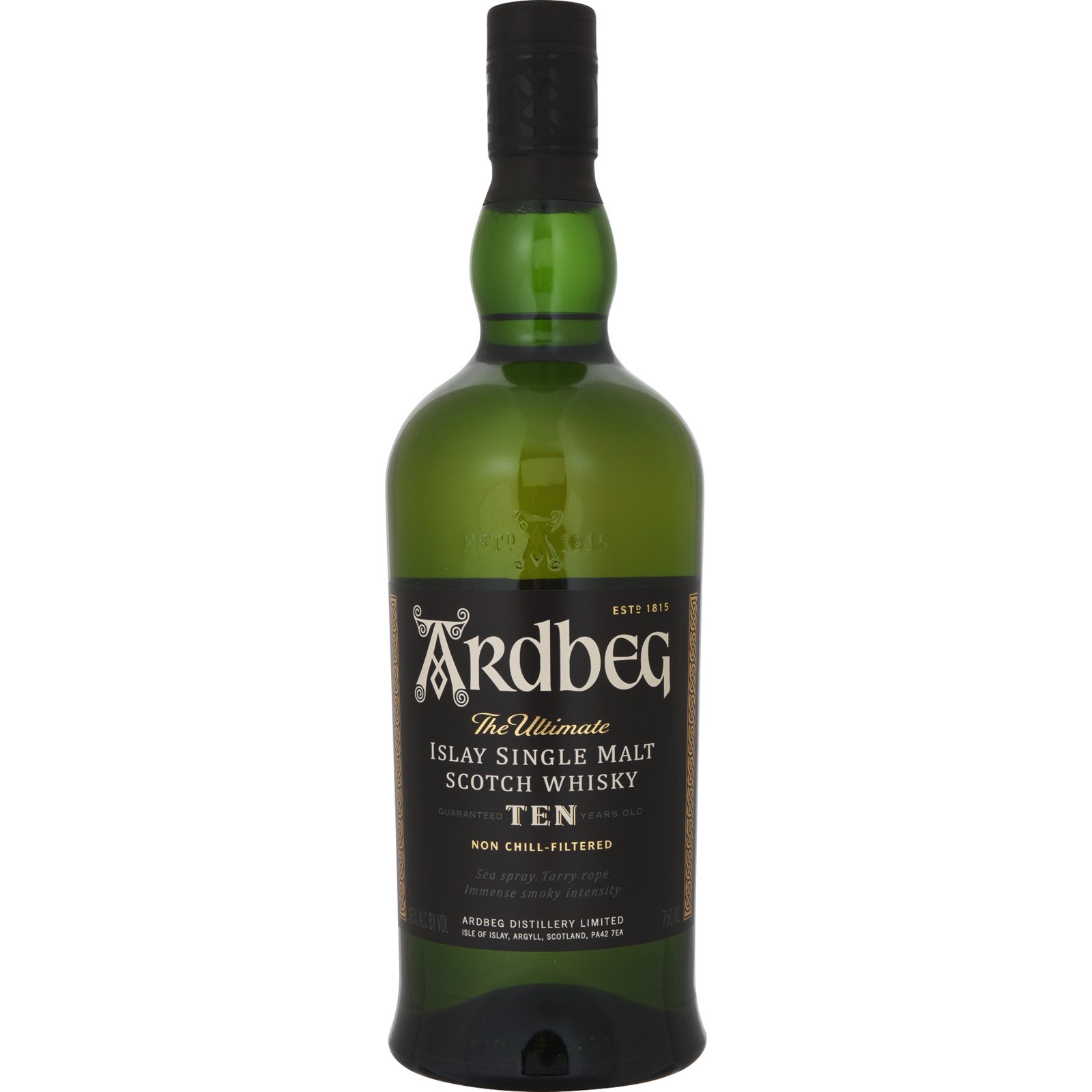 Ardbeg 10 Year Single Malt Whisky 75 cl
