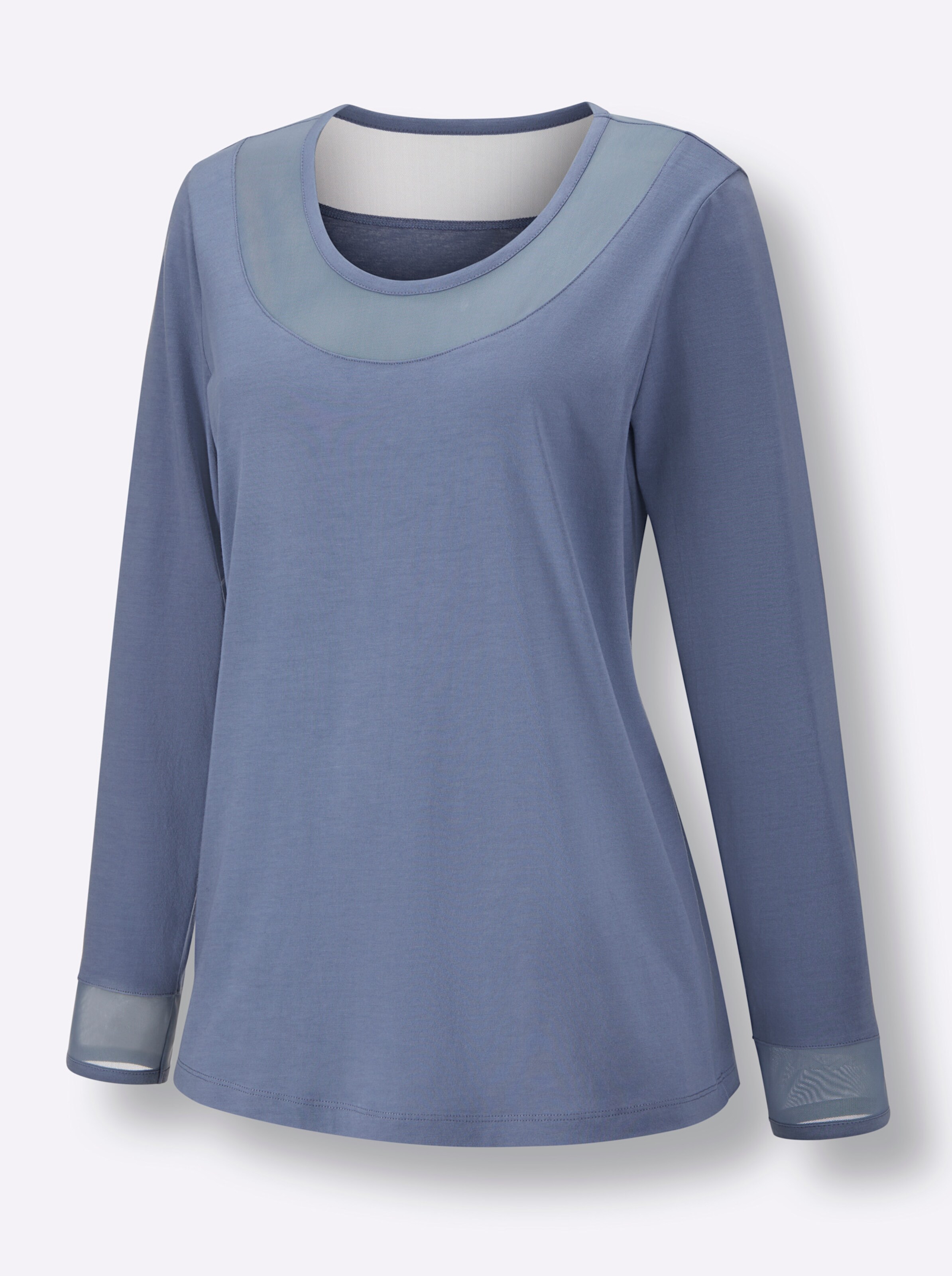 wäschepur Schlafanzug in taubenblau-taupe-bedruckt