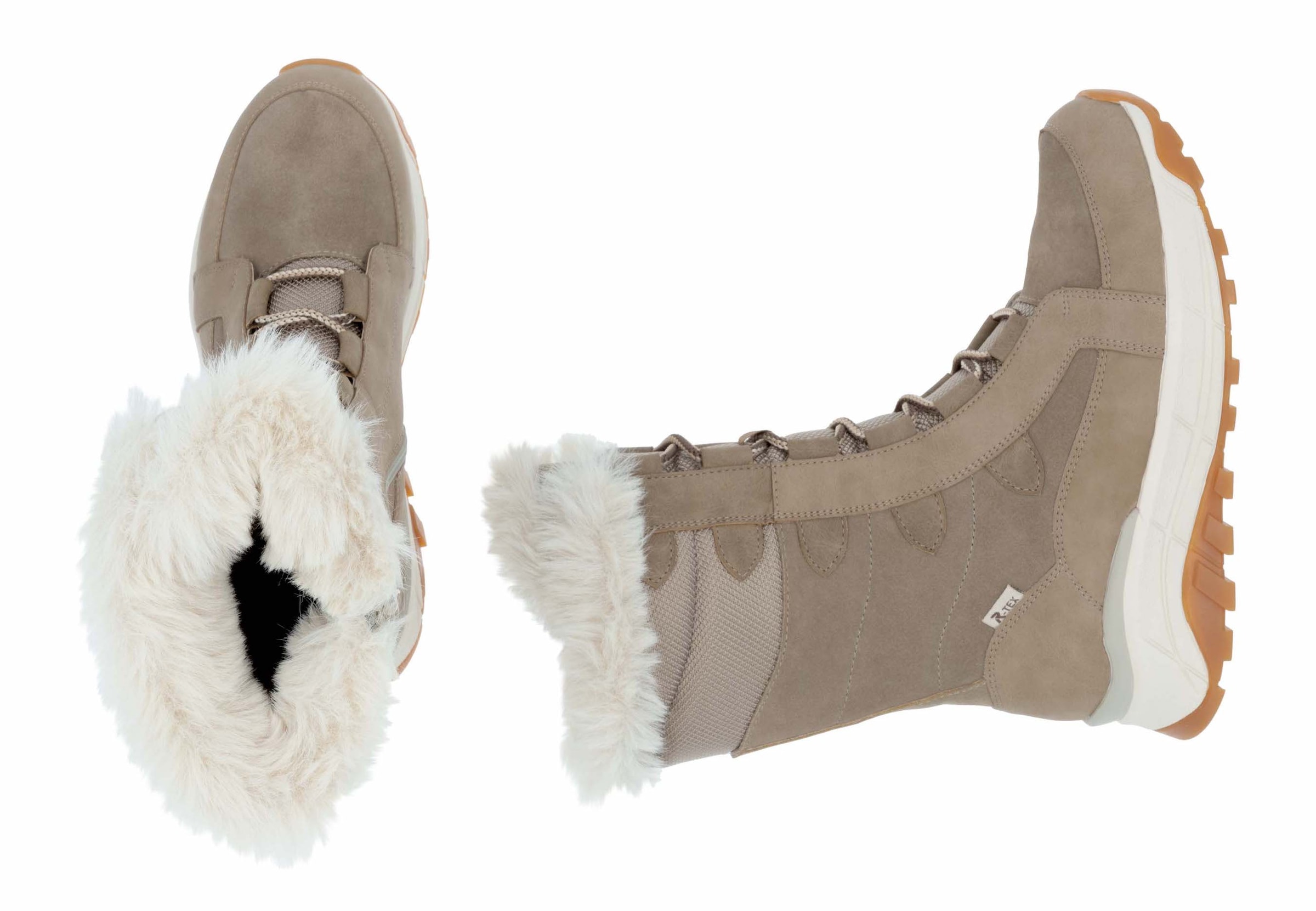 RIEKER Sport Winterboots  , Schneeboots, Winterboots mit Lammwollfutter, Fiber Grip Laufsohle