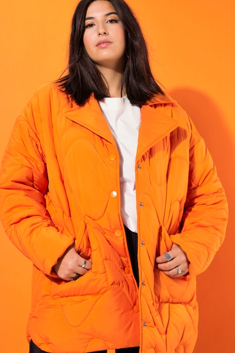 Steppjacke, Loose Shape, Wellenstepp, Reverskragen, Seitenschlitze