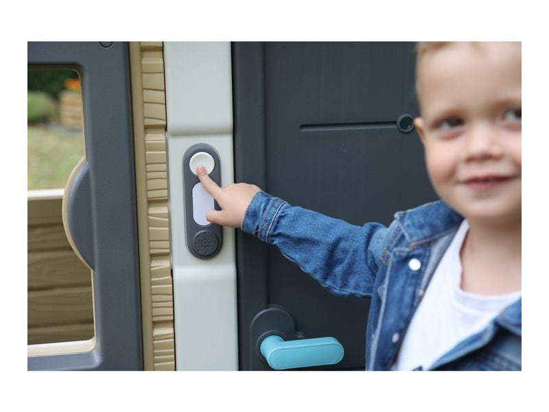 Smoby Zubehör Spielhaus Türklingel Spielklingel mit Namensschild und realistischem Klingelton