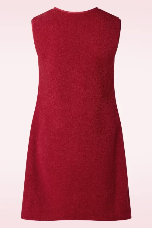 Louche Cathel Borg lang gilet in rood