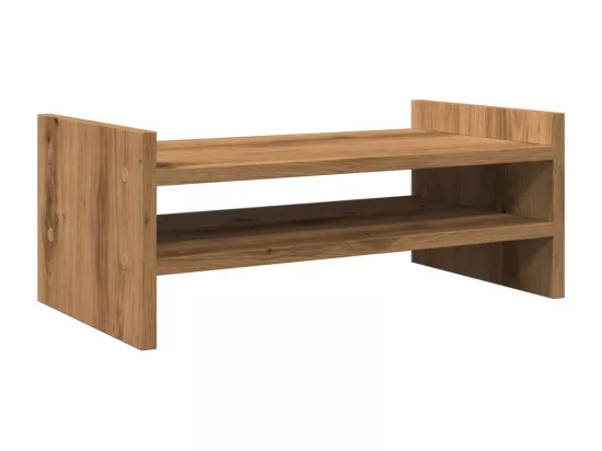 Support de moniteur chêne artisanal 50x27x20 cm bois ingénierie