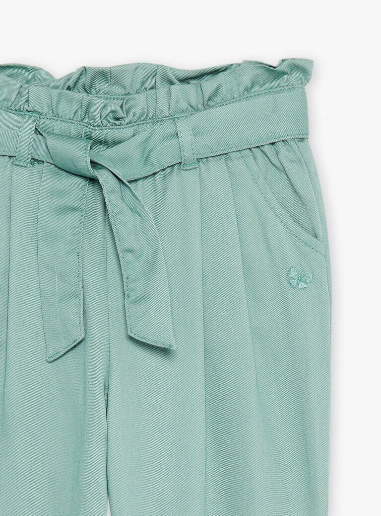 Pantalon paperbag kaki