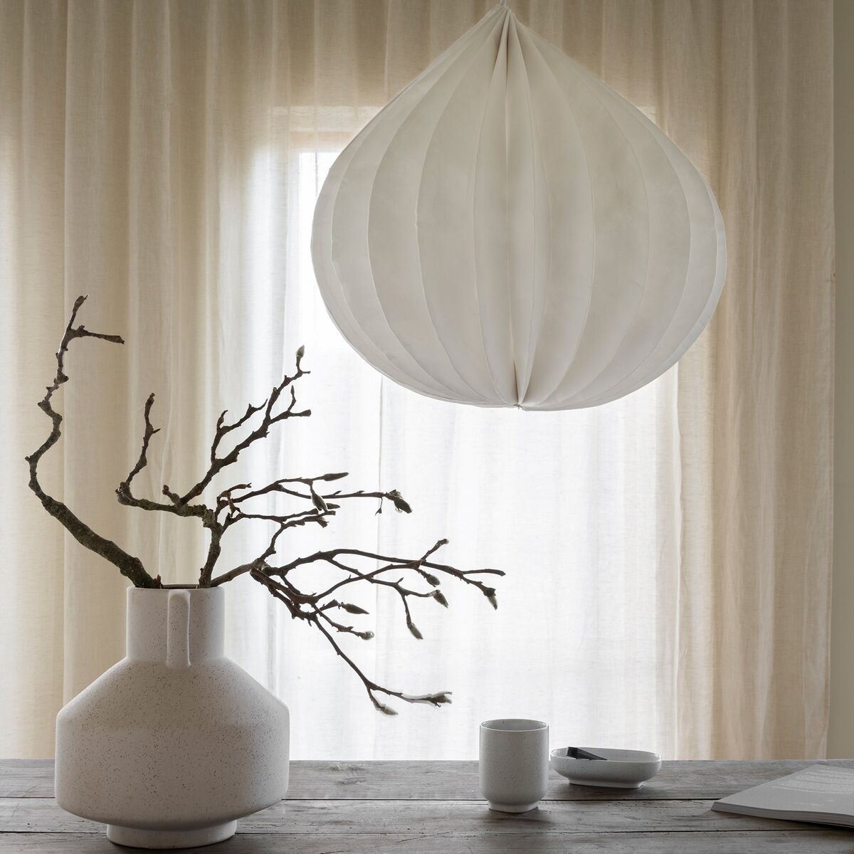 Onion taklampe, hvit