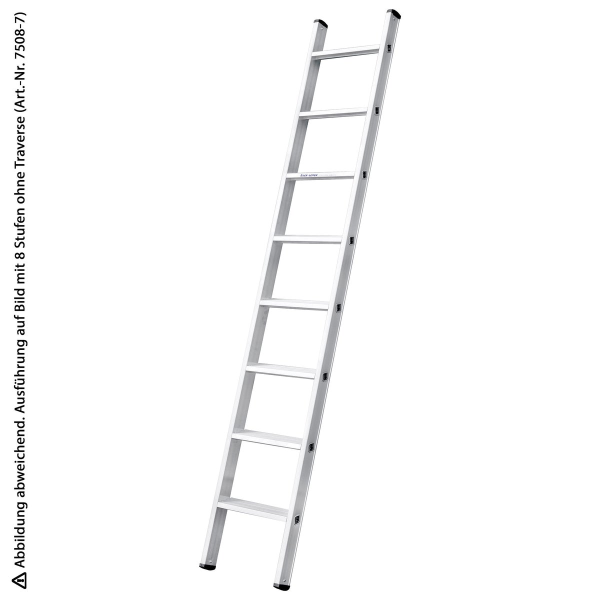 Iller Ergo Plus aluminium trapladder zonder dwarsbalk, 10 treden, 3,86m AH