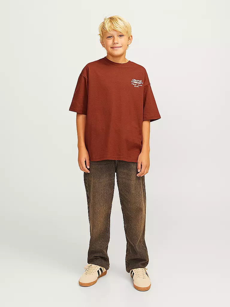 JACK & JONES Jungen T-Shirt  JORNOHO  braun