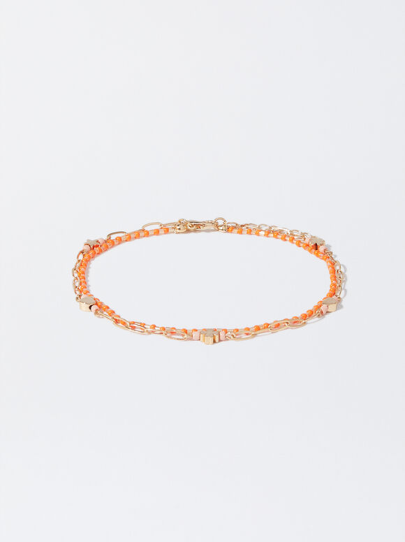 Pulseira/Tornozeleira com Berloques - Multicolorida
