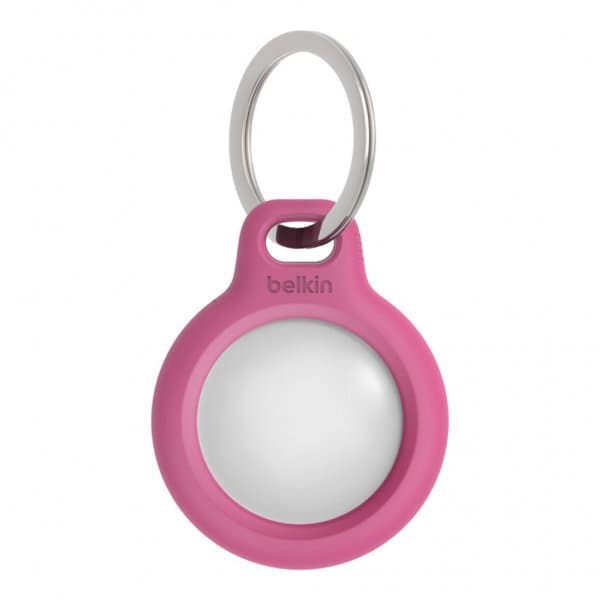 Belkin AirTag Holder Secure Holder with Keyring Lyserød