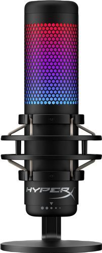 HyperX QuadCast Streaming Microfoon RGB USB Condenser Geschikt voor PC Zwart