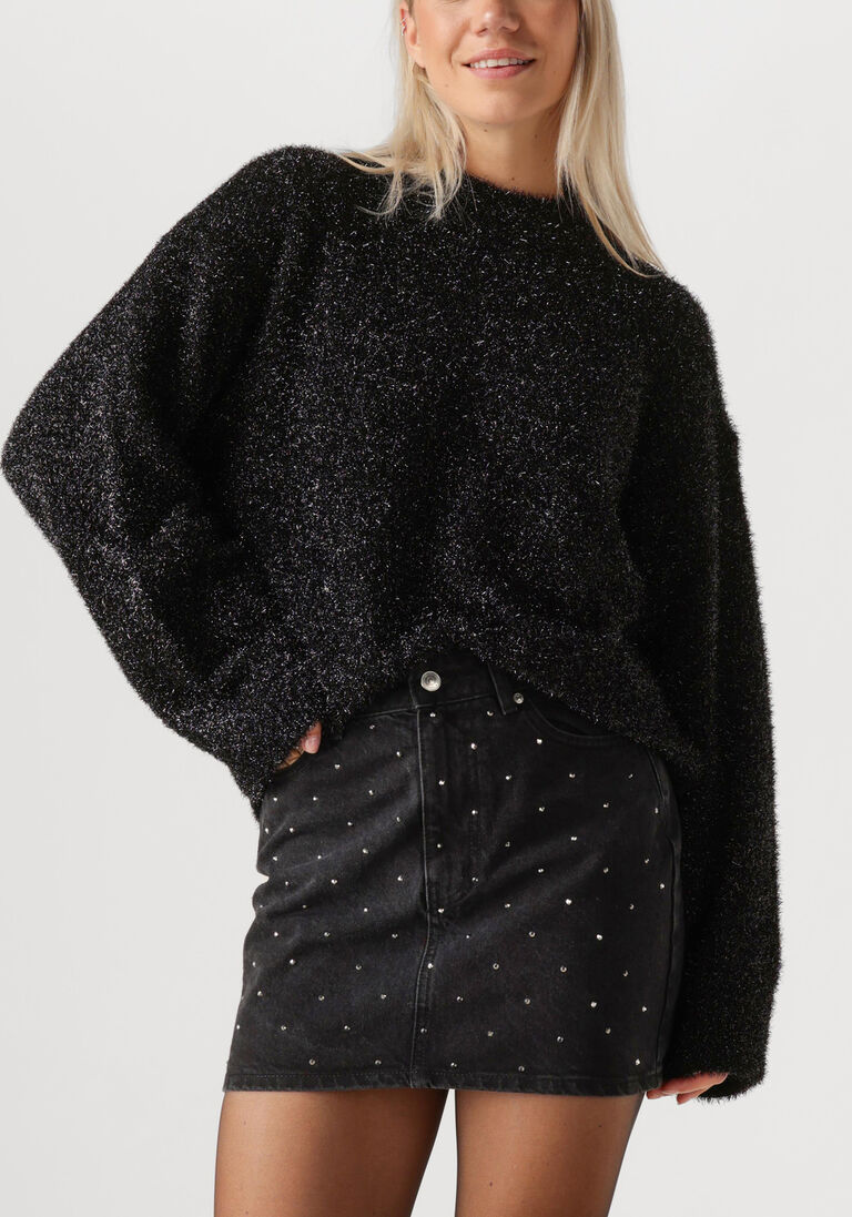zwarte second female trui lamilla knit o-neck