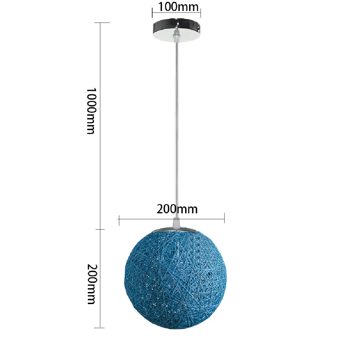 Stoex Suspension Rotin Bleu 20 cm