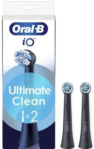 Oral-B - iO Ultimate Clean - Opzetborstels - Zwart - 2 Stuks