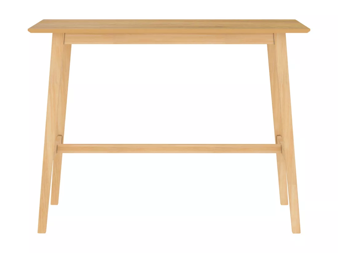 Table de bar rectangulaire 4 personnes en bois clair naturel 120 cm - Buvette