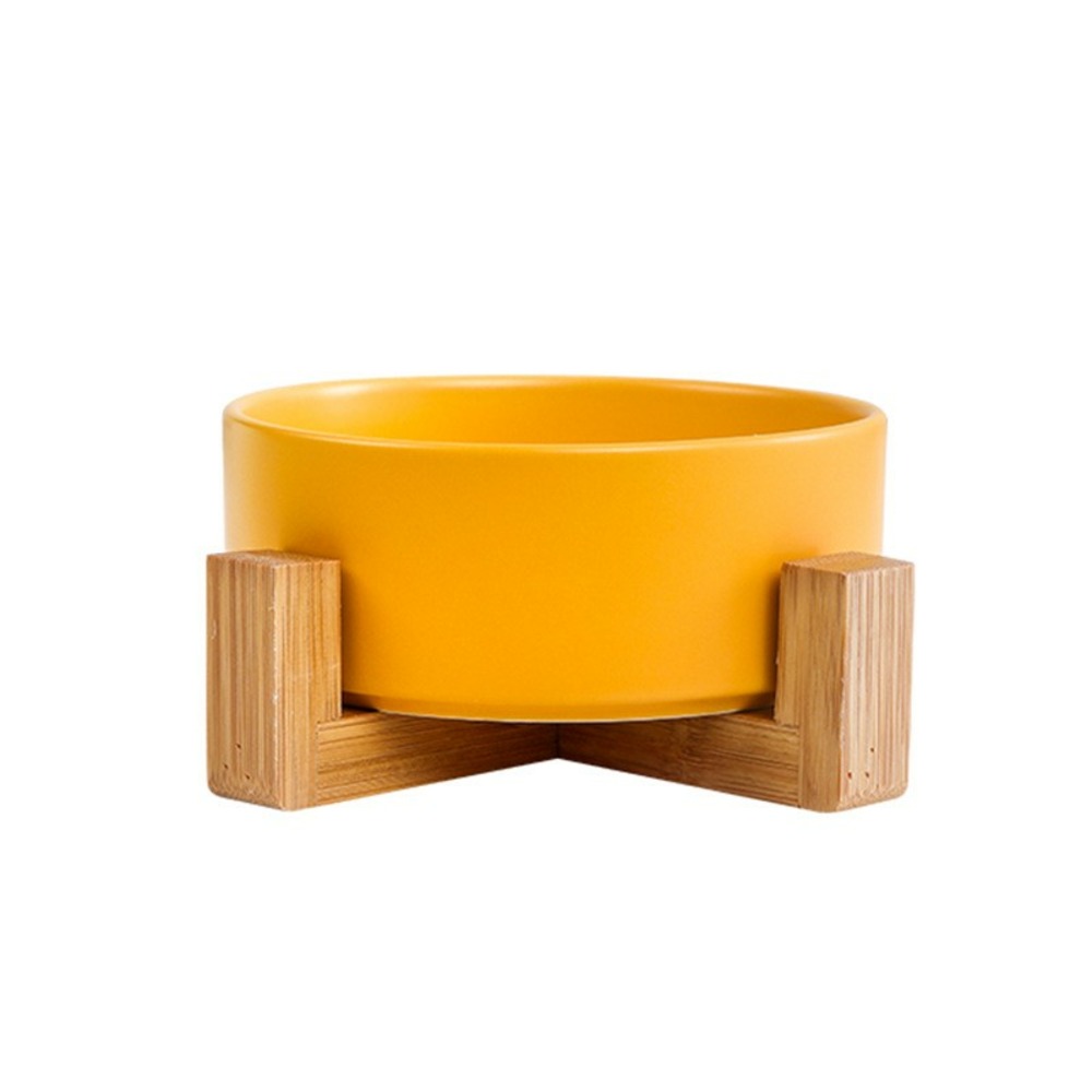 Gamelle naturelle pour chien & chat jaune