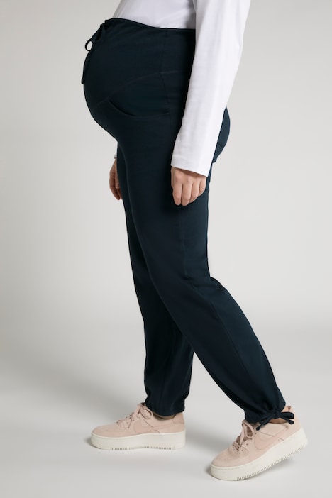 Bellieva-Sweatpants, extrabreiter Bund, Biobaumwolle