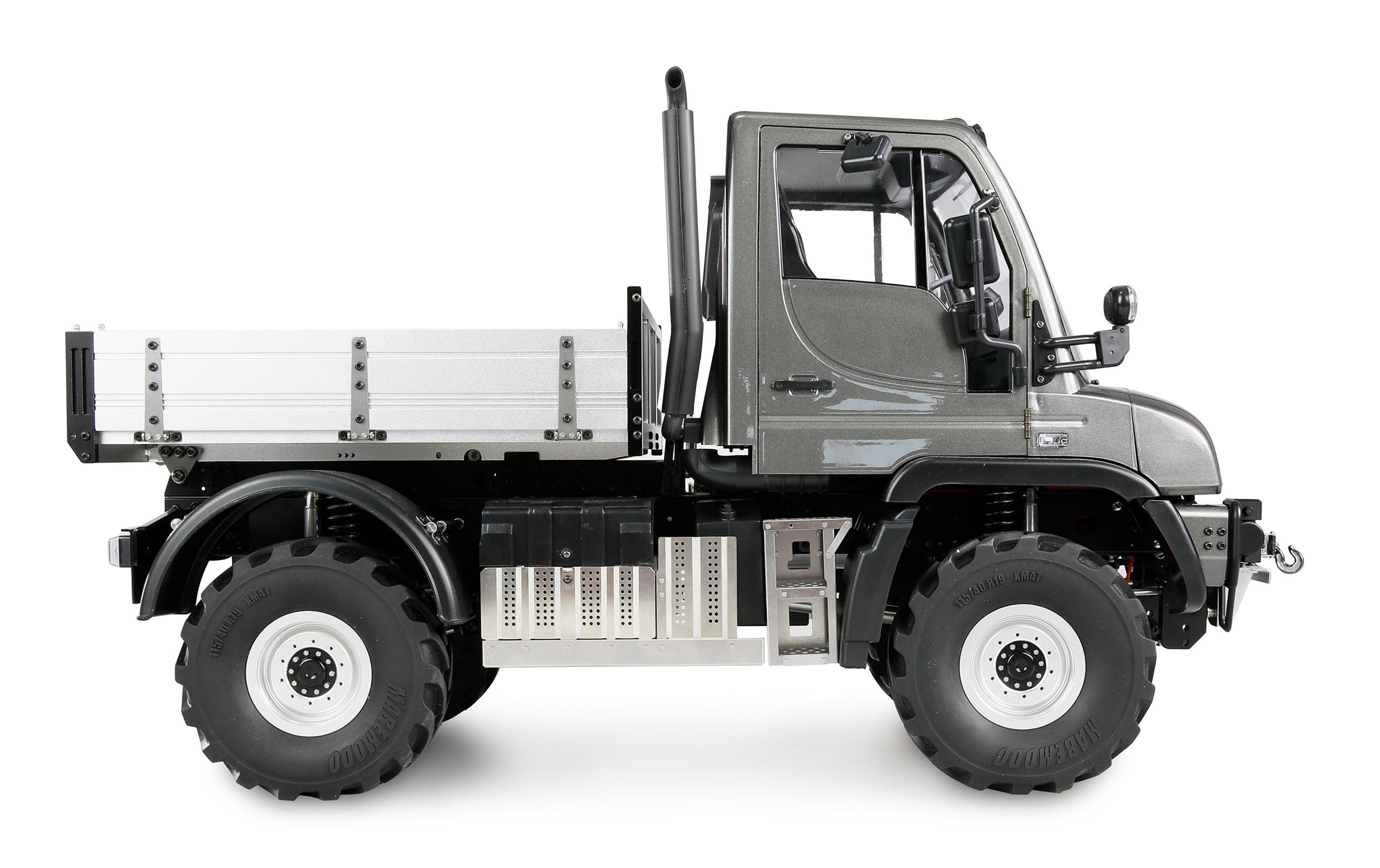 Mercedes-Benz Unimog Geräteträger 4WD Anthrazit 1:10, ARTR<br>Originalgetreues Unimog RC-Modell