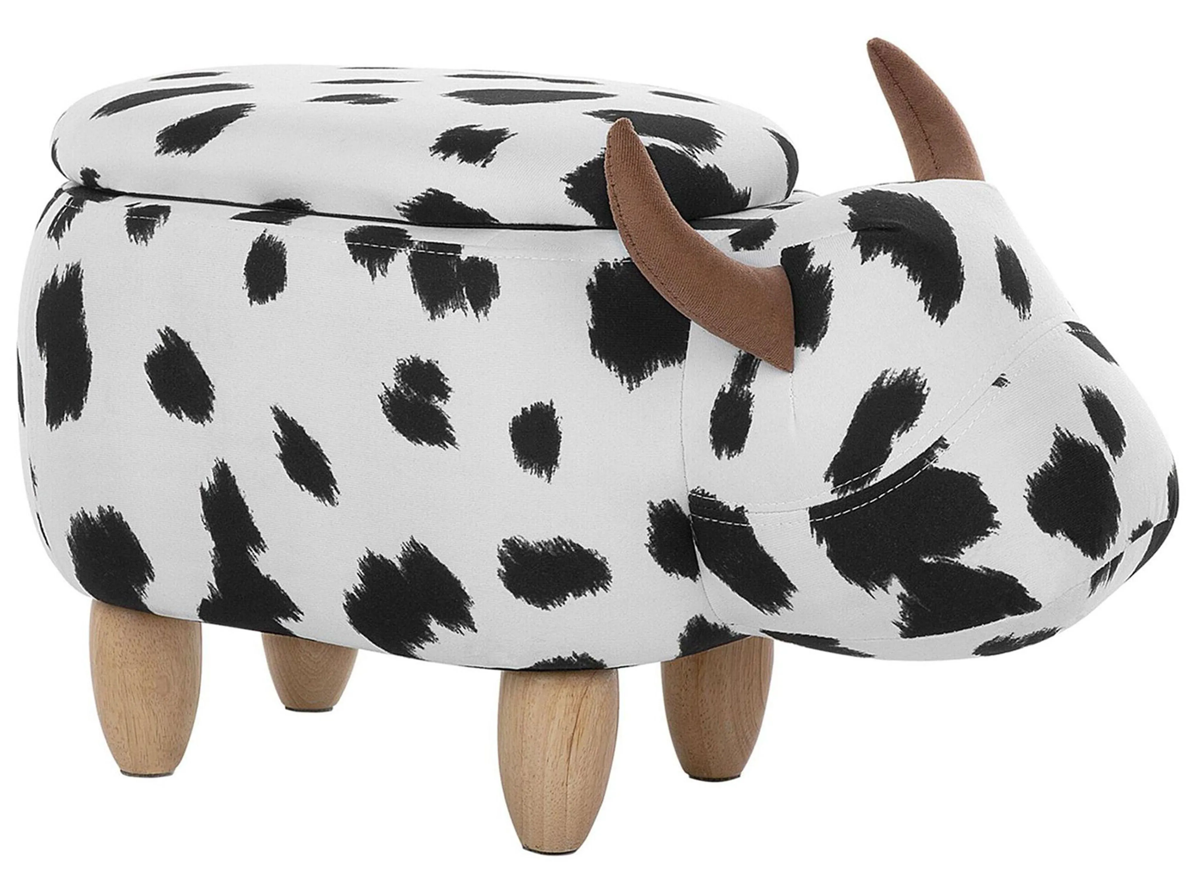 Dierenpoef met opbergruimte COW Stof Wit Koe