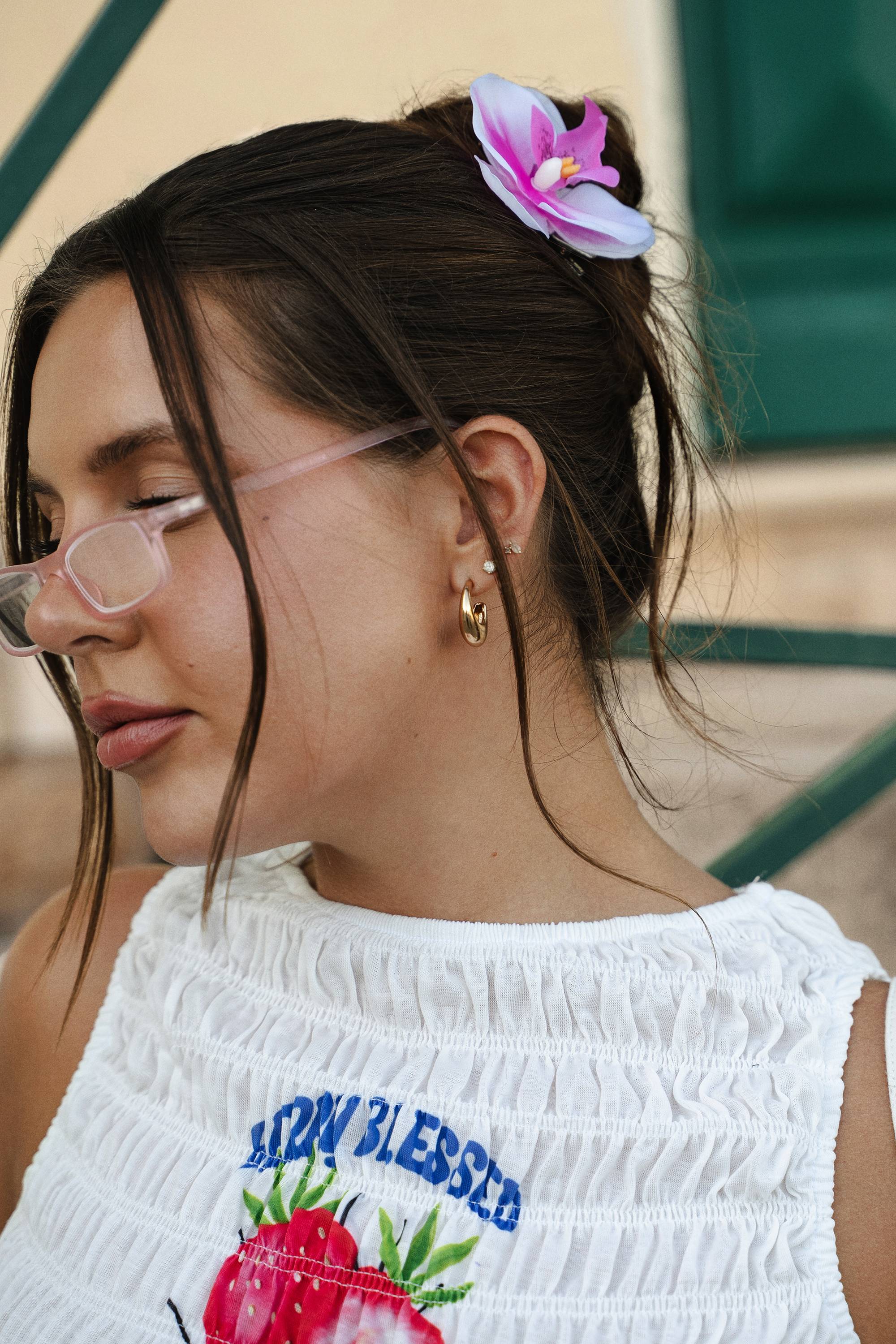 boohoo Pince à cheveux fleur d'orchidée unique