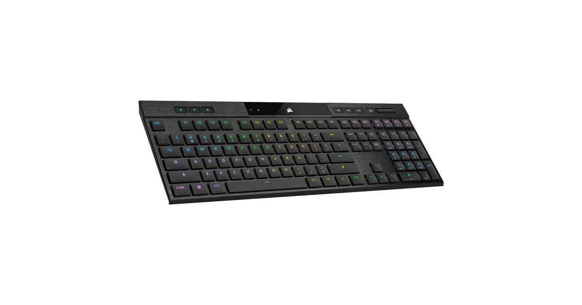 CorsairK100 AIR Wireless RGB, gaming toetsenbord  (Zwart, US lay-out, Cherry MX-Technologie, RGB leds)