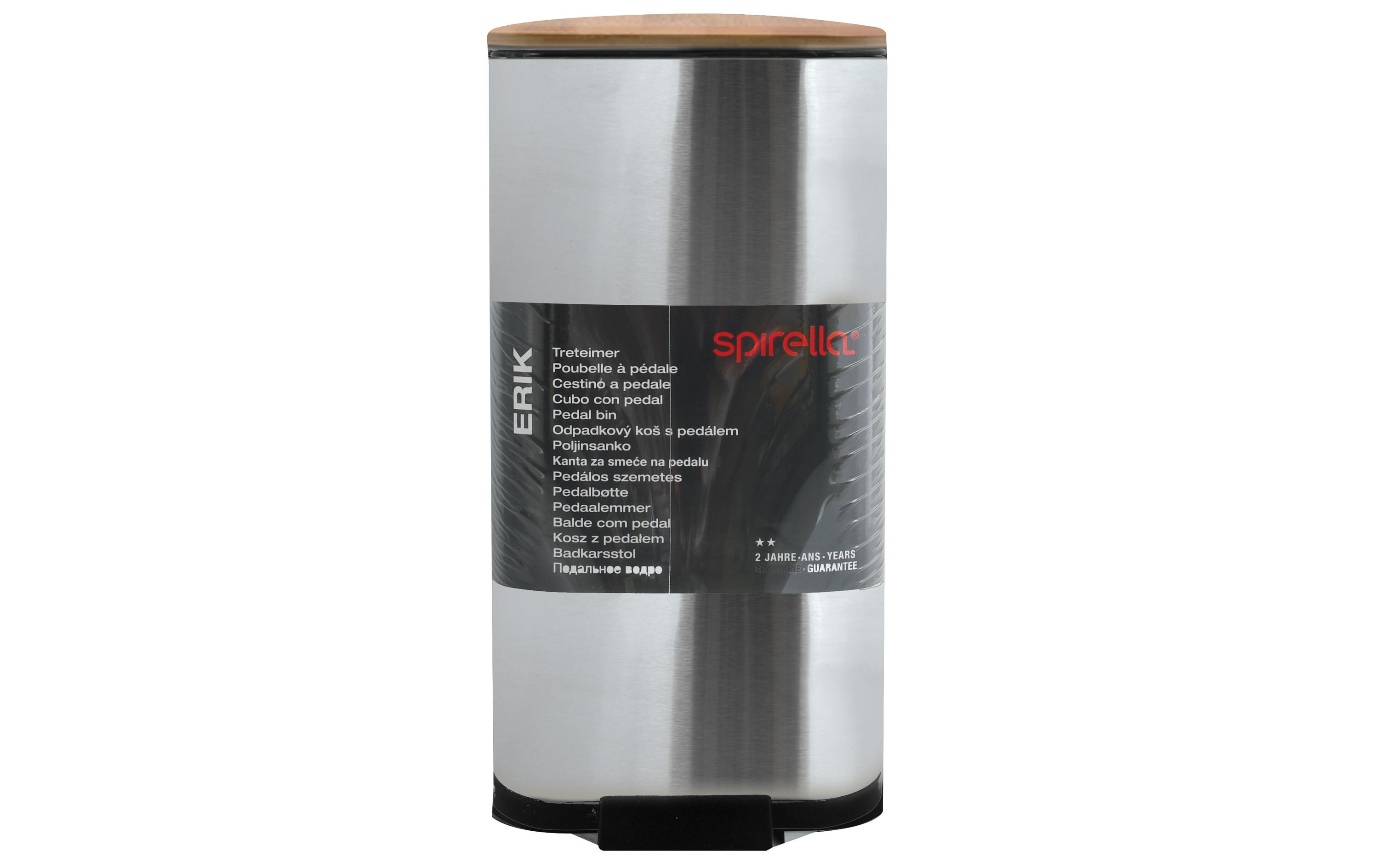Treteimer Erik 5 l, GrauKosmetikeimer mit Soft-Close und Inneneimer