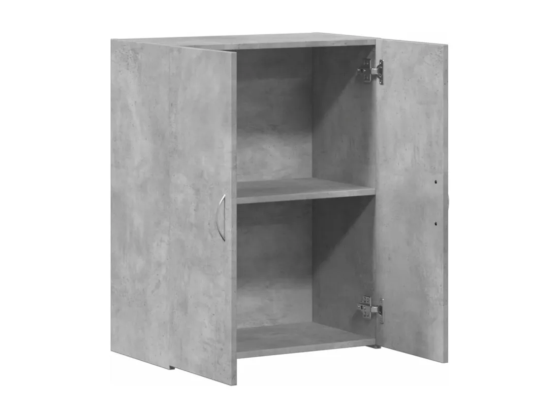 Armoire de classement gris béton bois d'ingénierie
