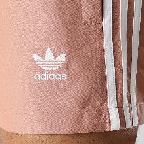Short De Bain A Bandes H44771 Beige Rosé