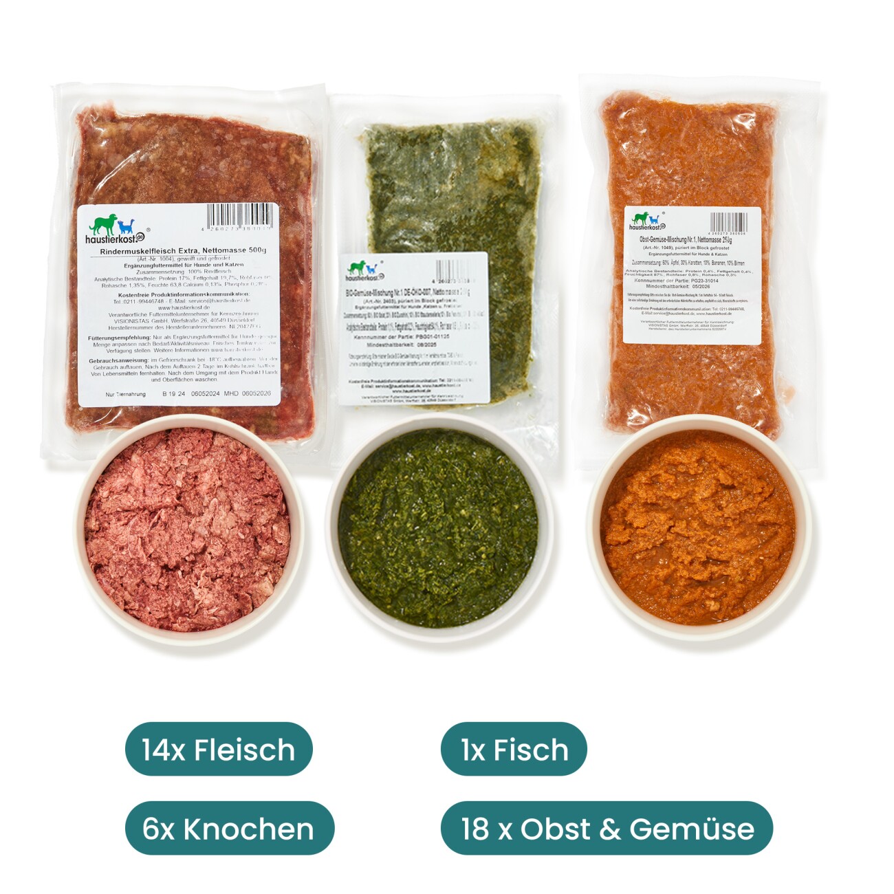 haustierkost.de Frostfutter Paket Hund Purinarm 15 kg