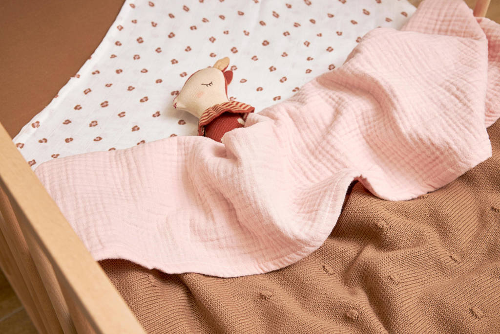 hydrofiele baby ledikantlaken 100x150cm soft pink