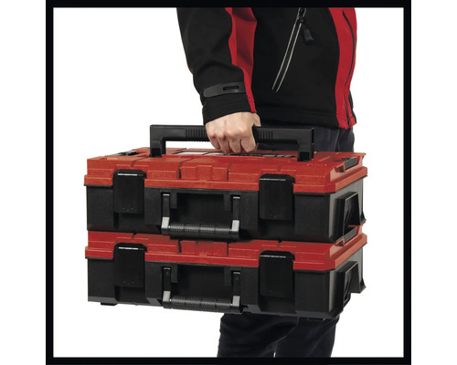 Einhell E-Case SF systeemkoffer inclusief 2 schuiminzetstukken 330 x 131 x 444 mm, spatwaterdicht