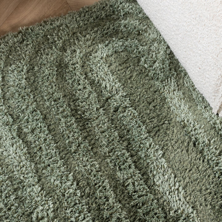 Rond Scandinavisch vloerkleed - Lova Arches Groen