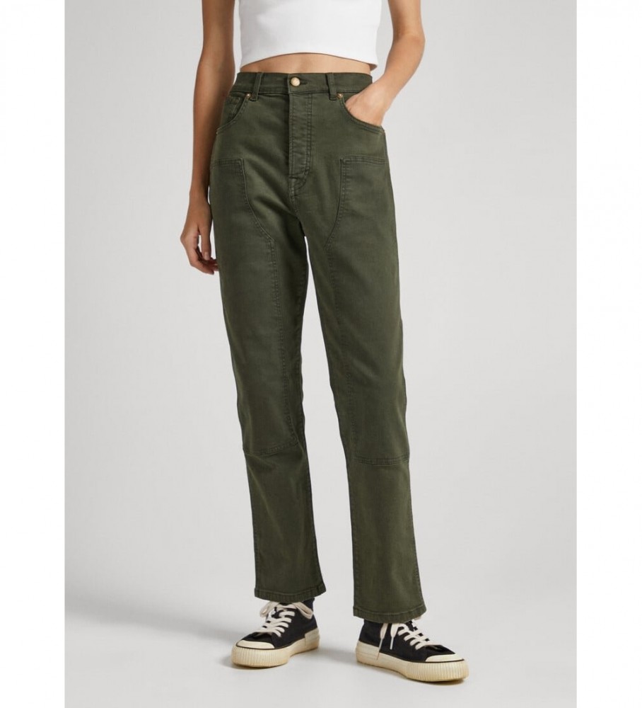 Calças verdes de trabalho Pepe Jeans Celyn