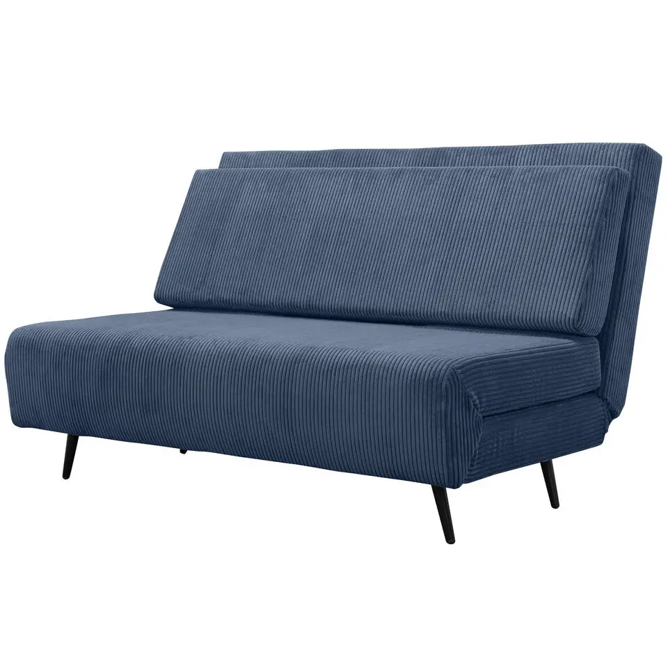 Mallory - Slaapbank 140 cm in blauwe stof