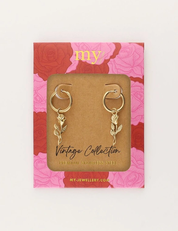 My Jewellery Vintage oorringen met roos MJ11507