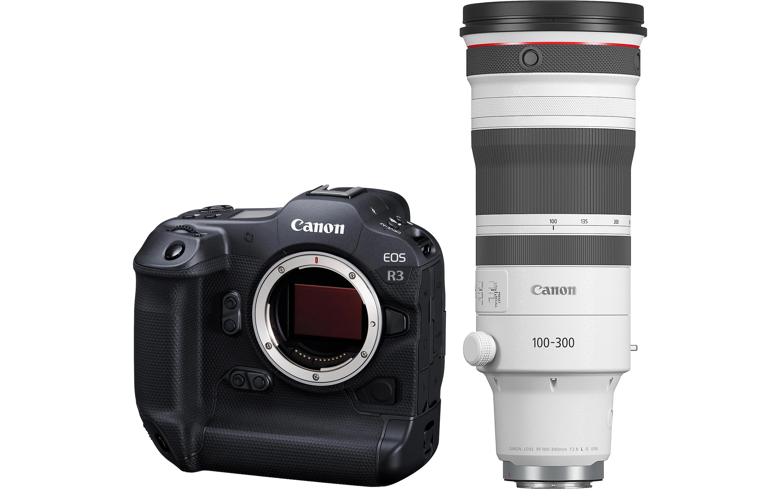 Fotokamera EOS R3 Kit RF 100-300mm F/2.8L IS USM<br>Blitzschnelle Systemkamera zum Fotografieren und Filmen inklusive Objektiv