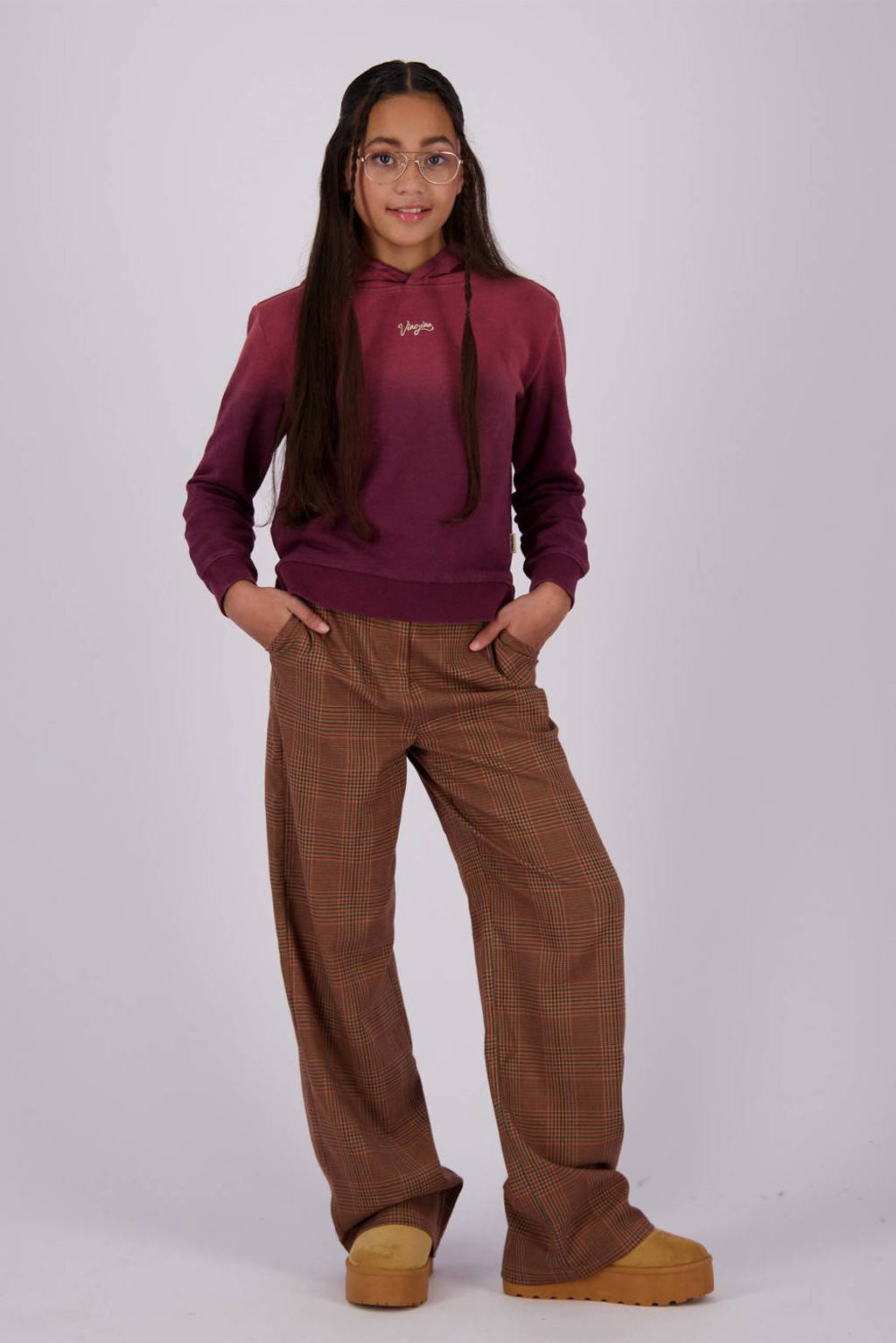 Vingino dip-dye sweater Narina wijnrood