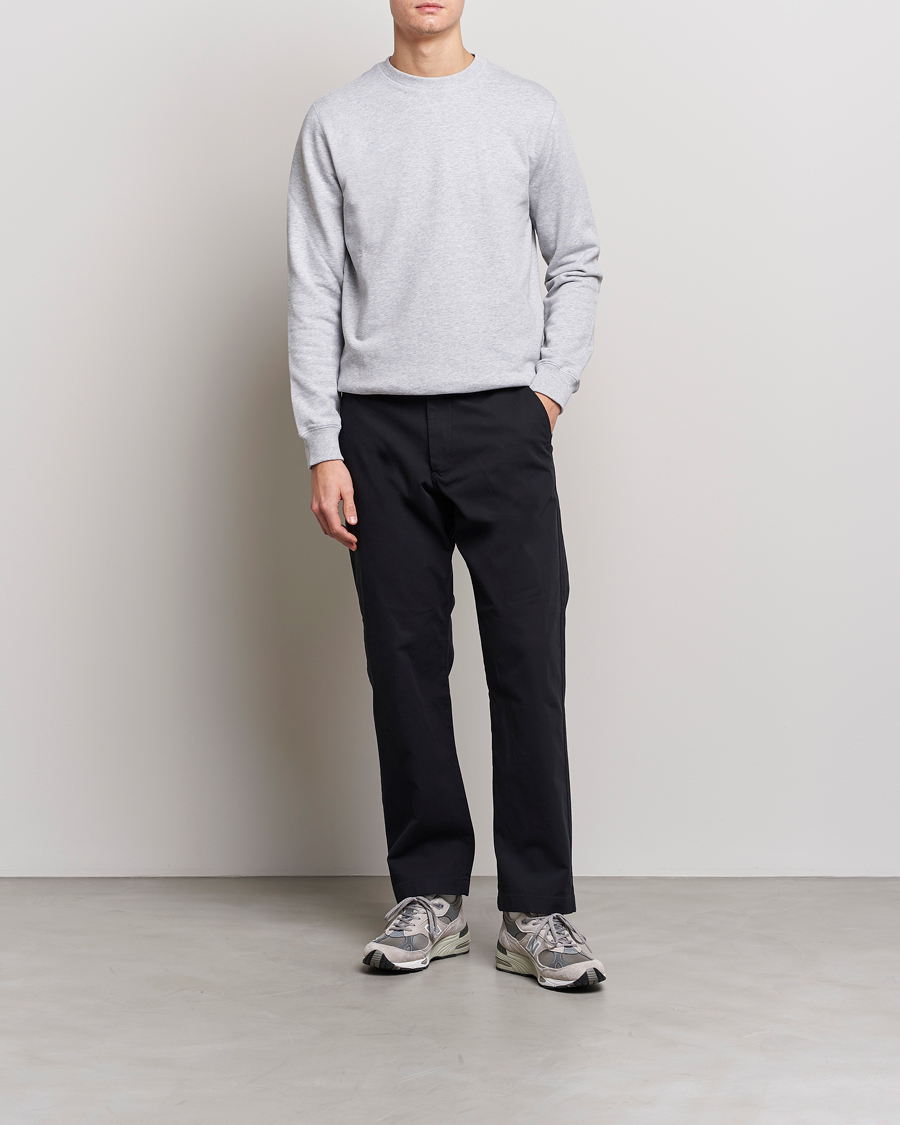 Stenströms Cotton Collage Crew Neck Grey Melange