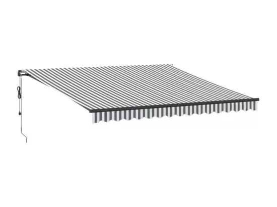 Auvent rétractable automatique anthracite et blanc 400x350 cm