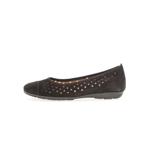 Gabor Nubuck Lavato Ballerinasko, Sort, 40.5