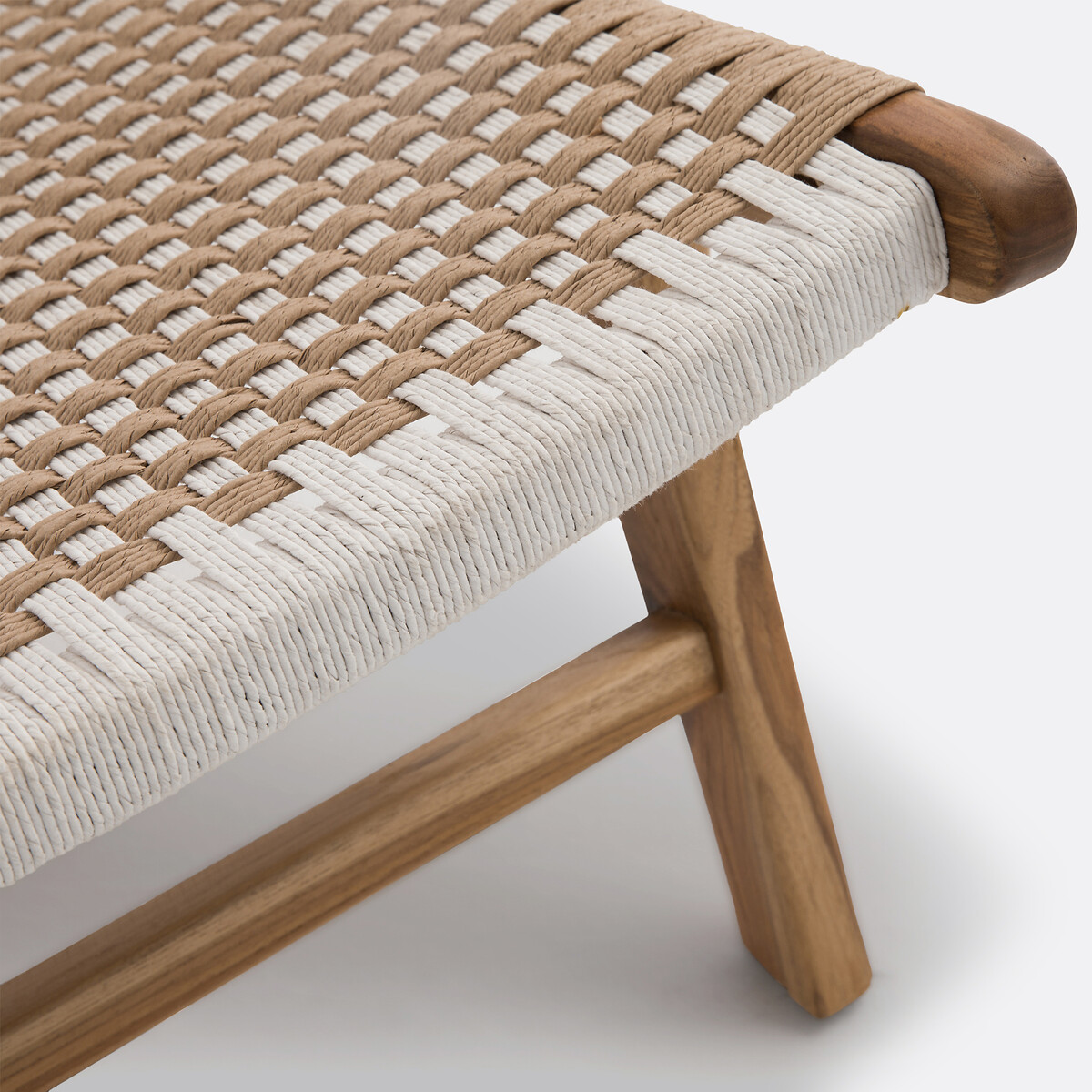 LA REDOUTE INTERIORS<br>Poltrona de descanso em teca e corda trançada, Amanda