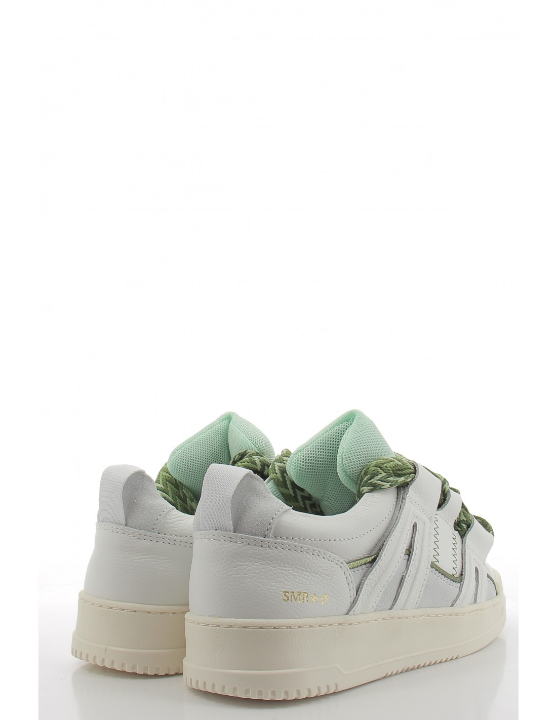 semerdjian Baskets de Ville Femme Inna Cuir Blanc/Vert