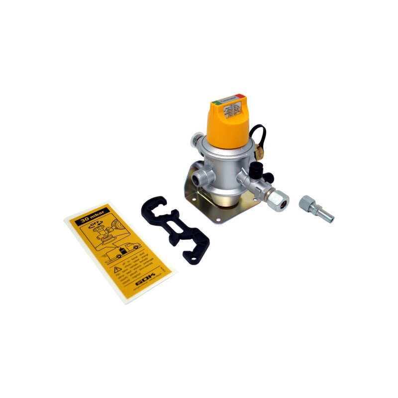 GOK Gasdruckregler Caramatic ProTwo 50 mbar 1,5 kg/h  G.13 -> RVS 10/8 mm