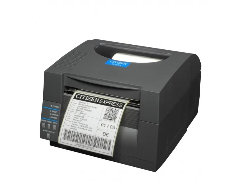 Citizen CL-S521II - Etiketprinter - direkte termisk - Rulle (11,8 cm) - 203 dpi - op til 150 mm/sek. - USB, seriel - sort