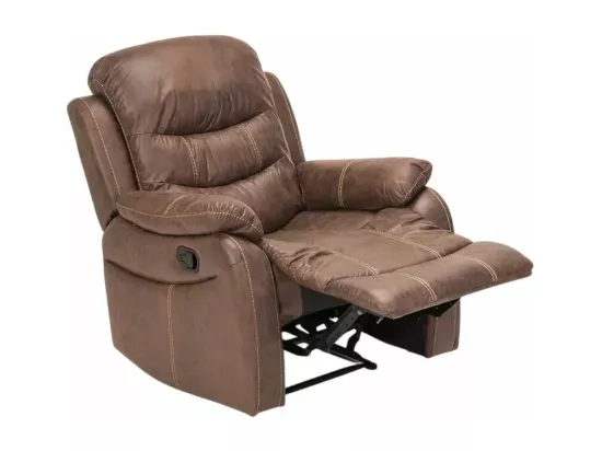 Fauteuil relax reclinable manuelle avec repose-pieds similicuir Draco