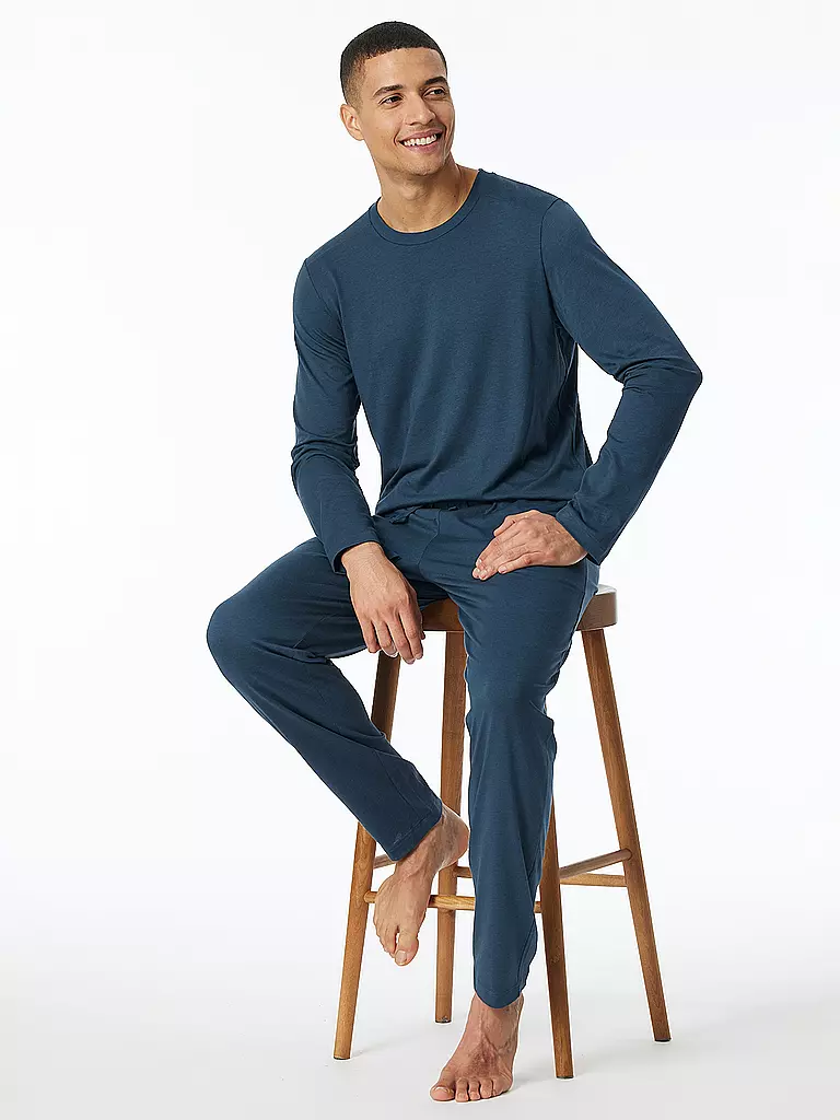 SCHIESSER Pyjama blau