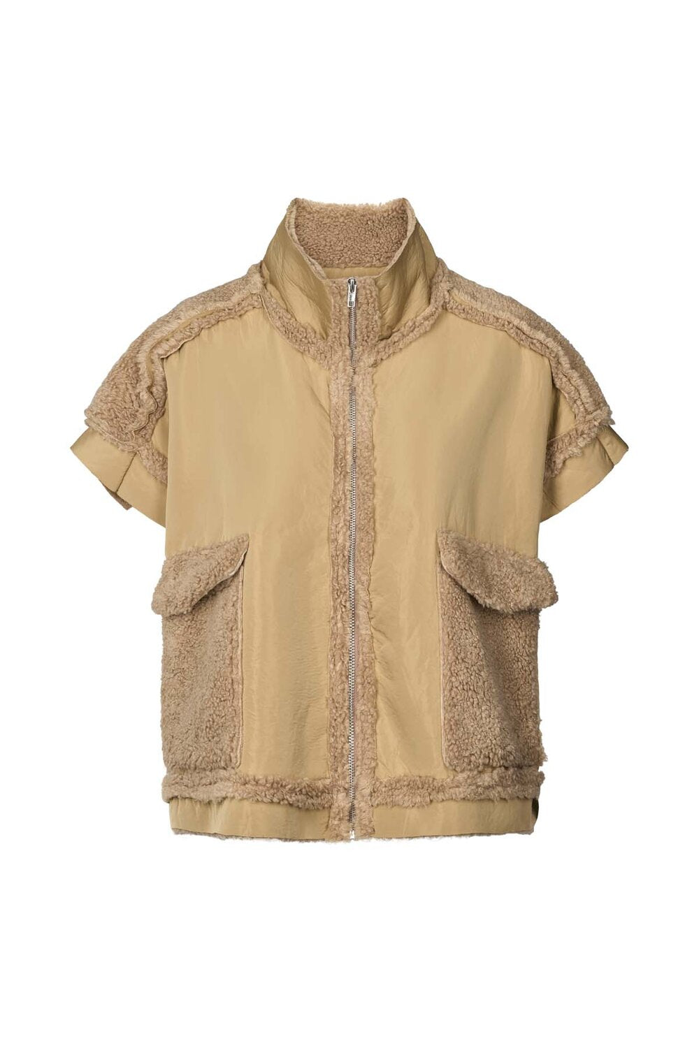 Rabens Saloner  Tamys Faux shearling vest - Amber